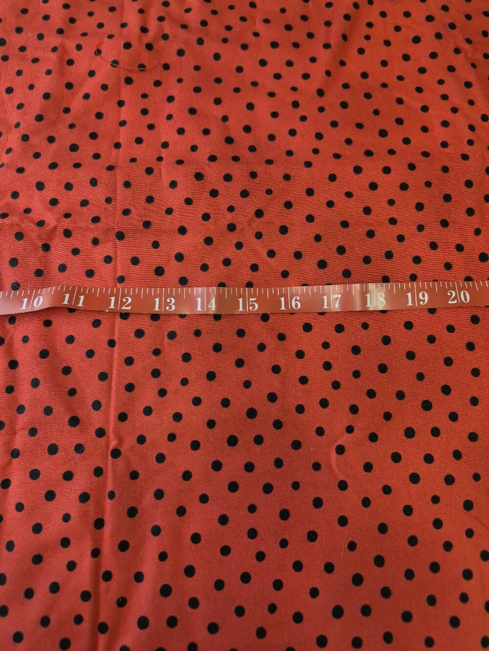 Sophisticats Timeless Treasures Red Black Polka Dot Fabric 25x44”